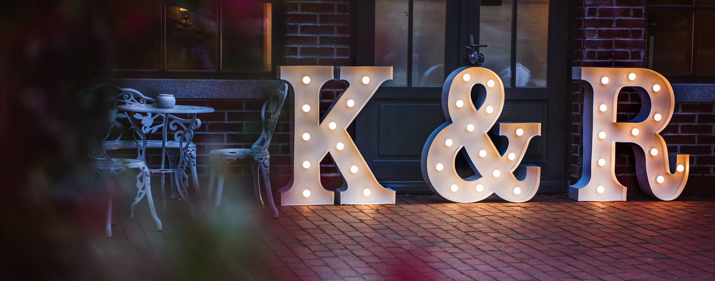 3D svetelný nápis K&R